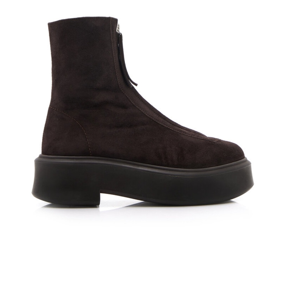 The Row Zipped Suede Boot